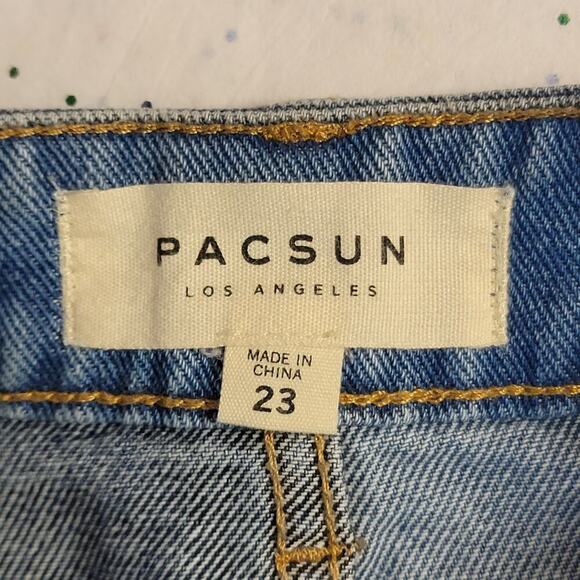 Pacsun Split Denim Mini Skirt 23 - Picture 3 of 9